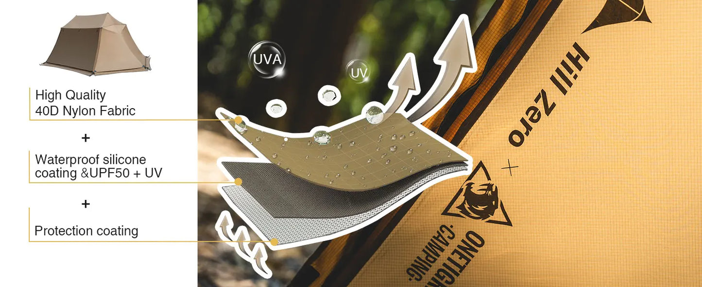 OneTigris Scarecrow Hot Tent Lightweight 2 Persons Shelter Tents with Stove Jack for Bushcrafters Survivalists Camping Hiking