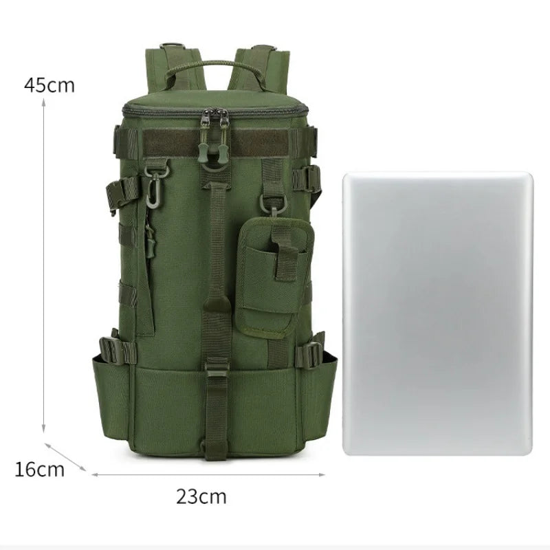 Outdoor Hiking Sports Tactical Backpack Waterproof Riding Fishing Bag Rucksack Men Women Climbing Camping Travel Shoulder Bags