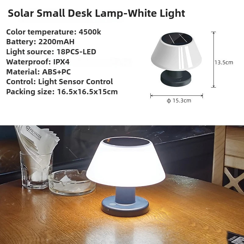 Solar Led Table Lamp Outdoor Modern Home Garden Decoration Solar Charging Cordless Lamp Restaurant For Outdoor Bar Restaurant