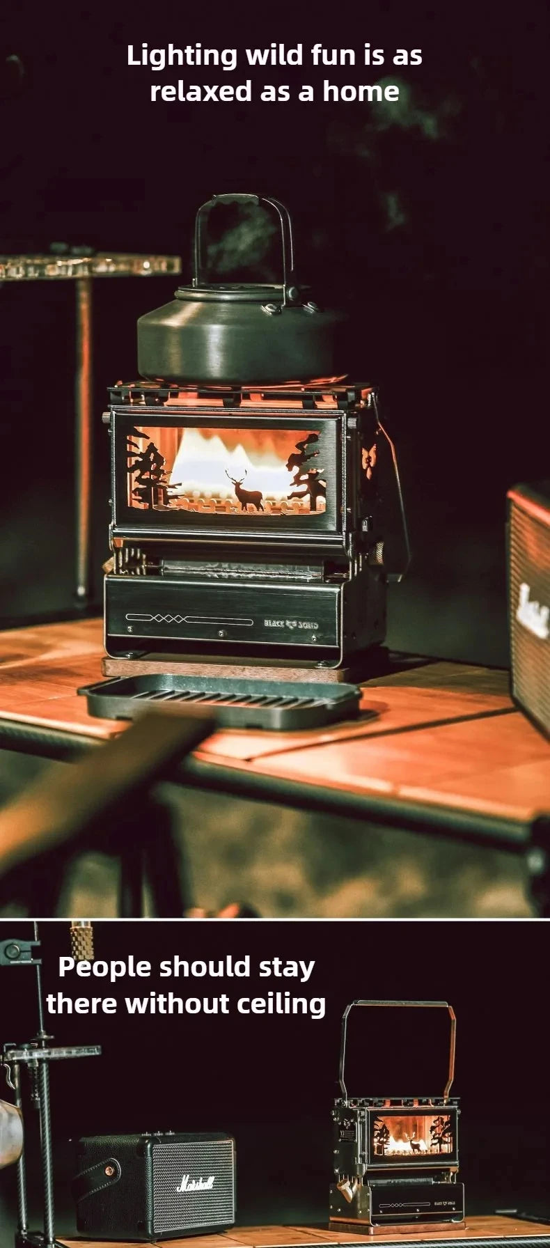 Portable Oil Lamp Stove Portable Outdoor Retro Camping Kerosene Lamp Camping Supplies Alcohol lamp