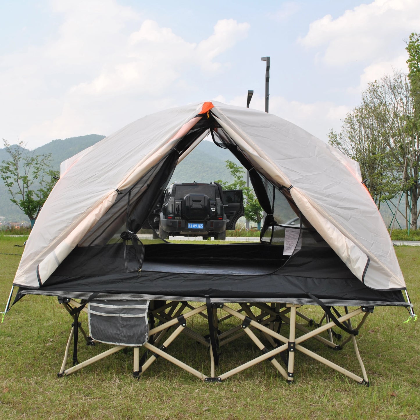 Ultralight 2 Person Cot Tent for Camping Ground Bed Tent with Footprint Bed Not Included the Bed