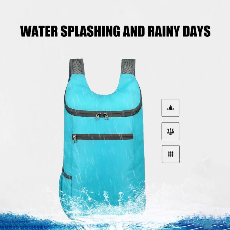 15L Waterproof Folding Backpack Ultralight Camping Backpack Outdoor Daypack Men Women Foldable Traveling Hiking Cycling Backpack