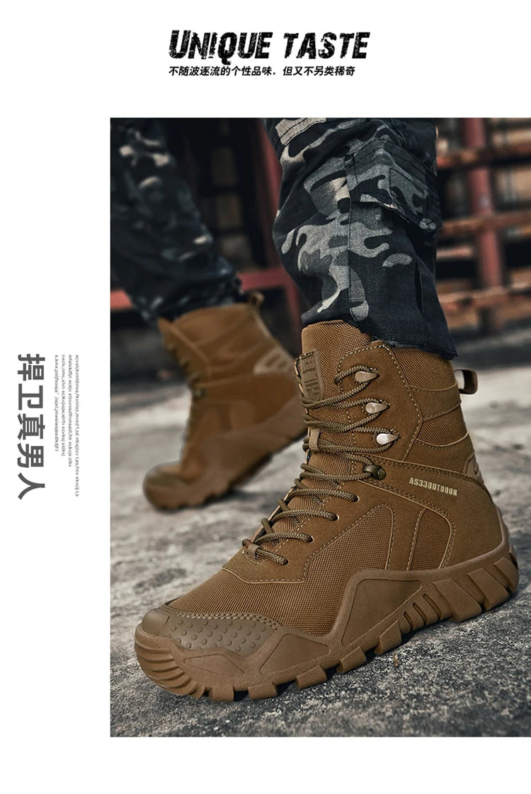 Big Size 47 Winter Men Warm Plush New Combat Boots Men Ankle Boot Quality Casual Motorcycle Boot Waterproof Men's Boots Autumn