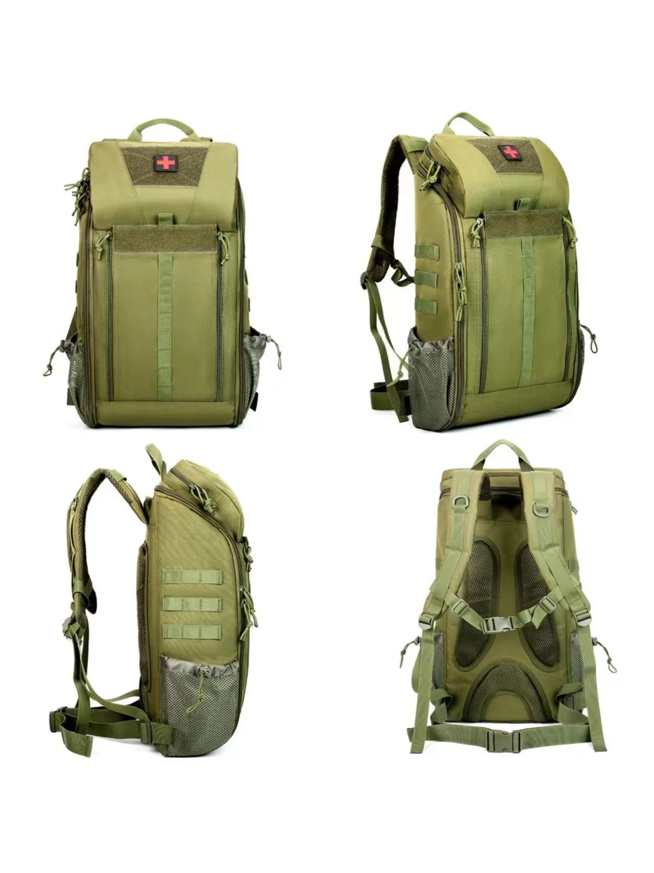 Tactical Medical Backpack MOLLE Detachable Med Kit - Quick-Access Military Survival Emergency Pack for Camping First Aid