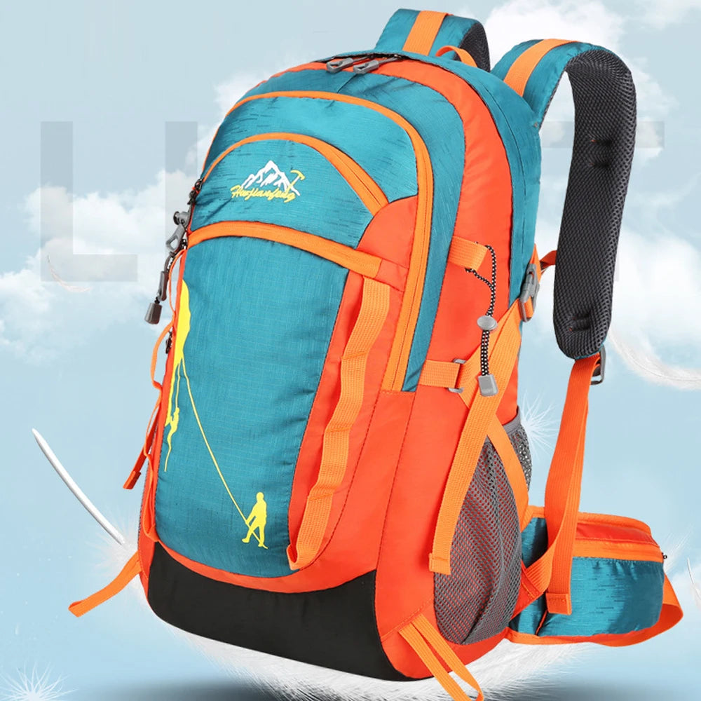 1PCS 40L Hiking Backpack, Water Resistant Lightweight Outdoor Sport Daypack Travel Bag for Camping Climbing Skiing Cycling