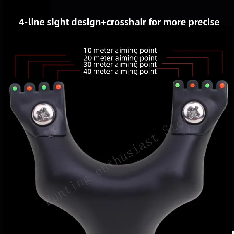 Outdoor Hunting Shooting Catapult Entertainment Accessories Toys Hunting Resin Slingshot Catapult with Flat Rubber Band for Hunt