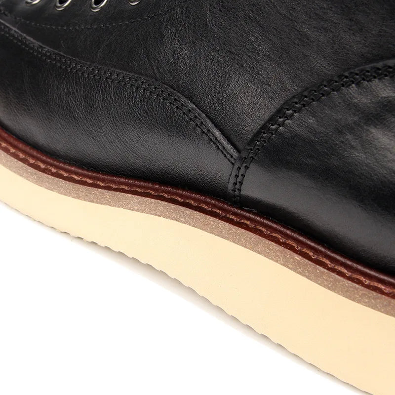 2025 New Vintage Autumn Winter Boots Lace Up Design Male Footwear Cow Real Leather Short Boots Retro Desert Boots Man Shoes A082