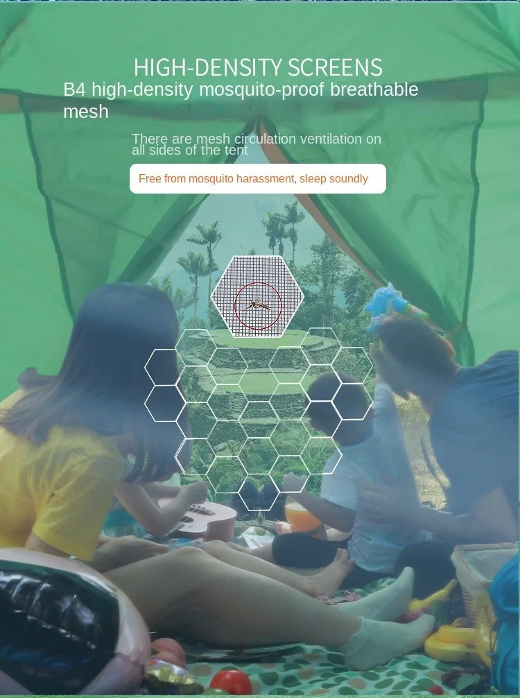 Inflatable Tent Folding Automatic Waterproof 2 3 4 People Air Tents Camping Cube Fishing Tourism Summer Awning Orange Outdoor