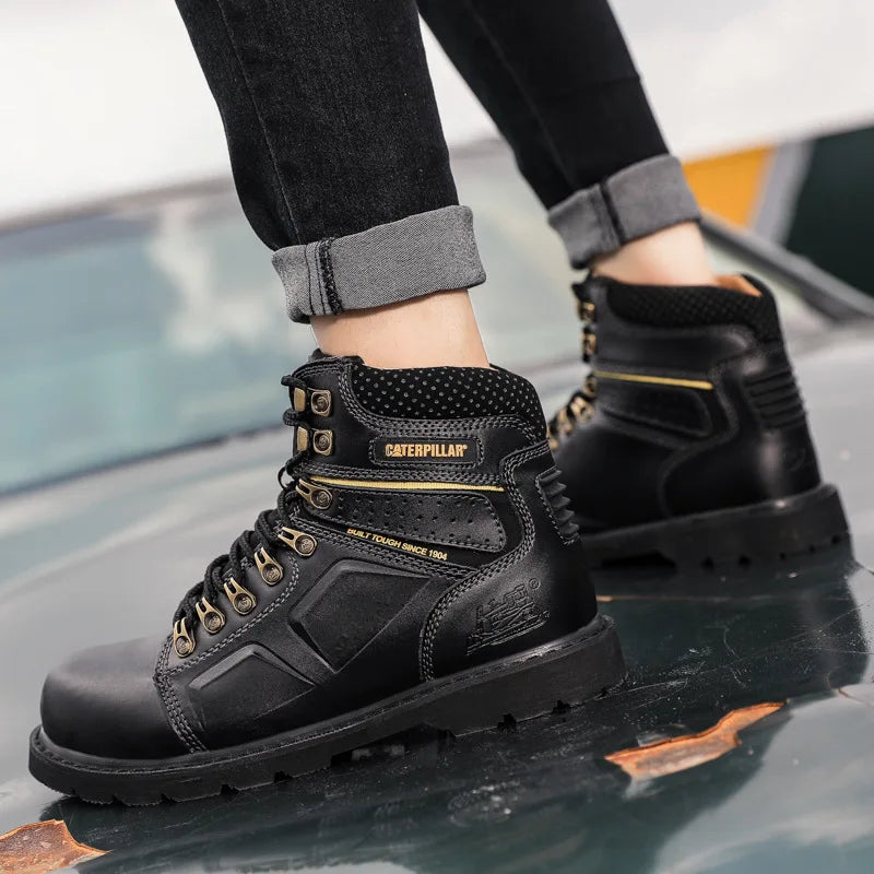 Hot Selling Men's And Women's Motorcycle Boots, Genuine Leather Couple's Workwear Boots, Outdoor Hiking Boots, Hiking Boot, Cyc