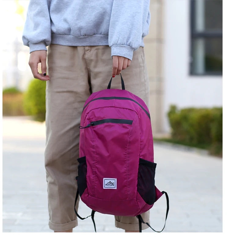 18L Portable Foldable Backpack Folding Mountaineering Bag Ultralight Outdoor Climbing Cycling Travel Knapsack Hiking Daypack