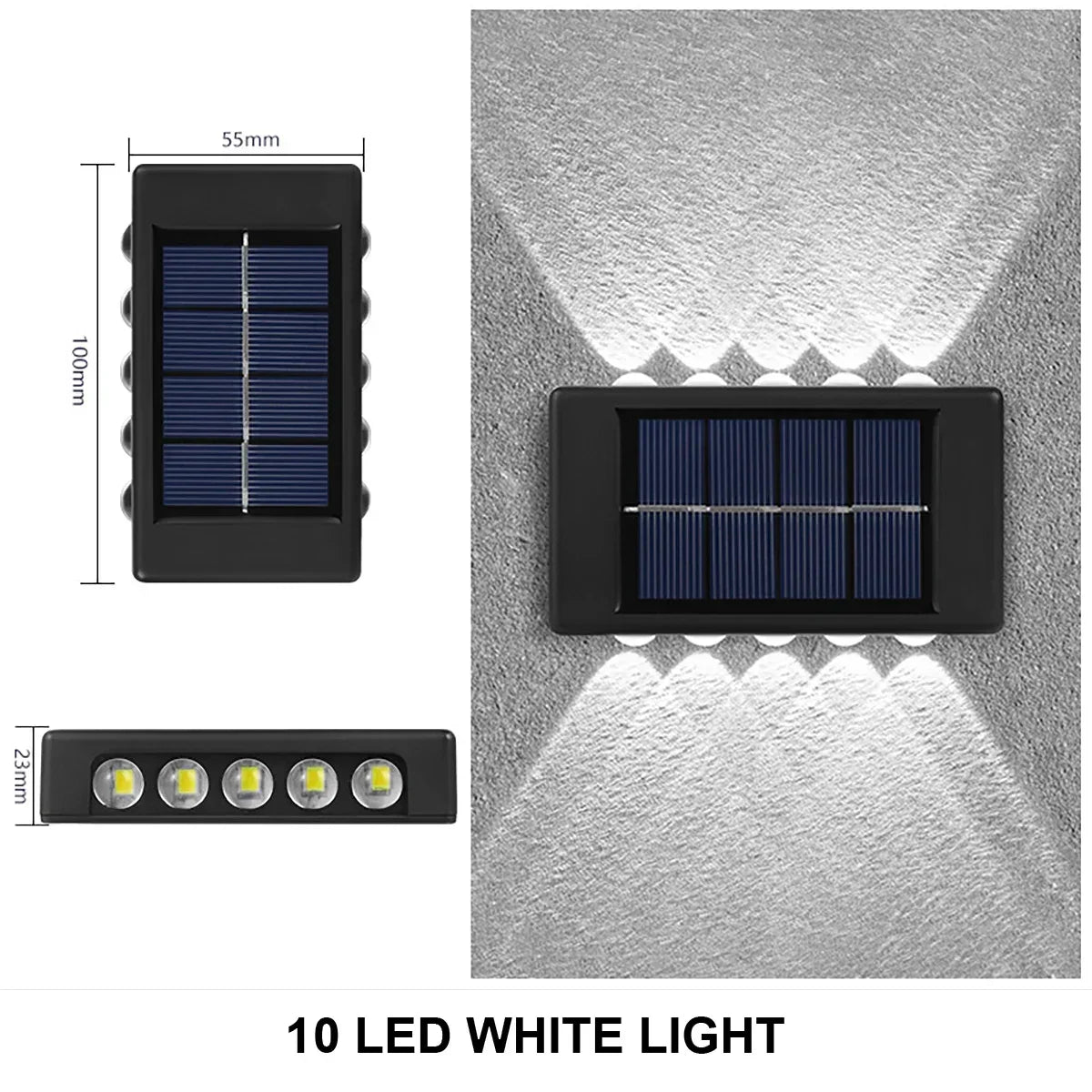 LED Solar Lights Outdoor Solar Wall Lamp Up And Down Light Illuminate for Garden Yard Street Decoration Solar Powered Light