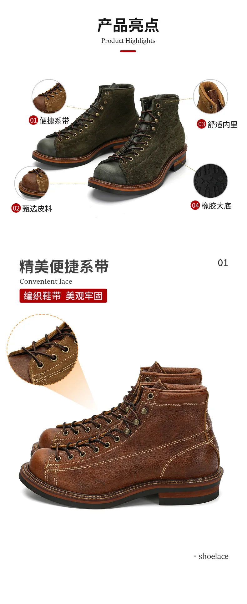 Motorcycle Boots Waterproof  Microfiber Material Moto Boots Motorcycle Shoes Motorbike Chopper Cruiser Touring Ankle Shoes