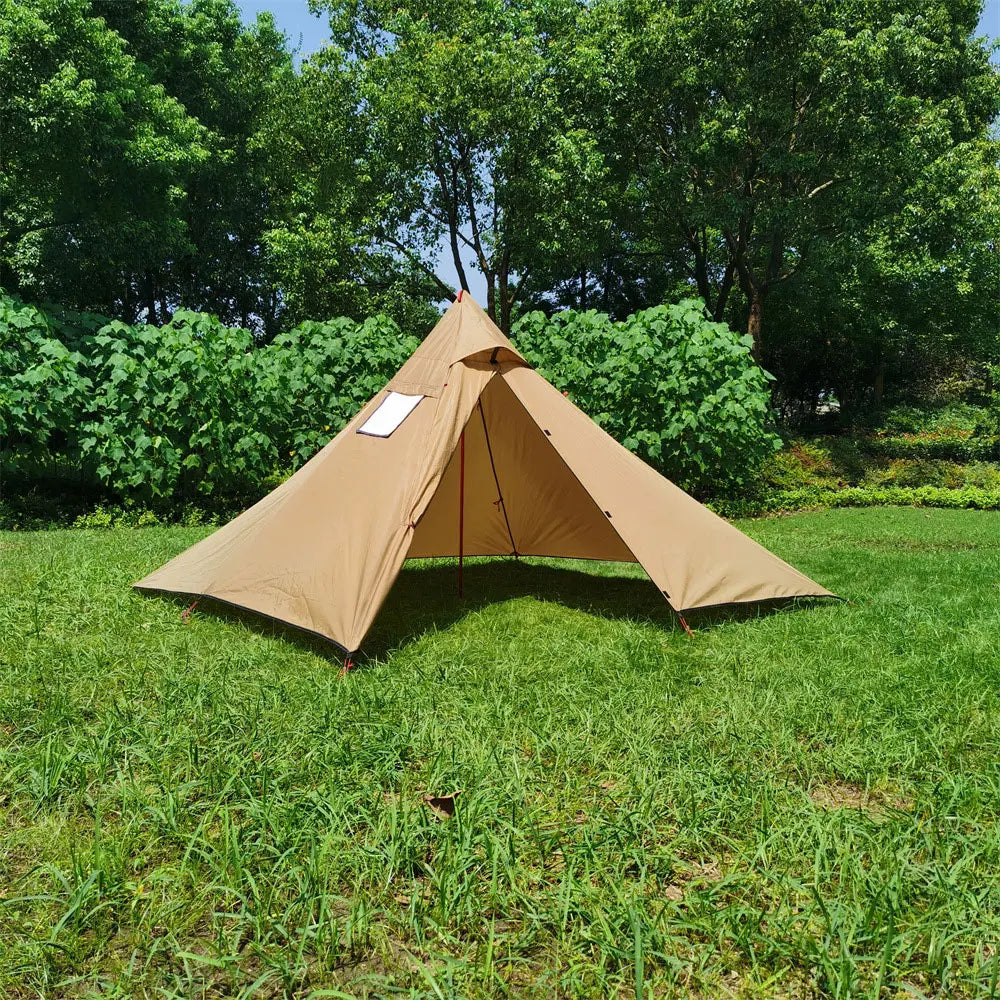 Outdoor 2 People Ultralight Mountain Gear with 2 Door Spire Tent Waterproof Camping tourist with Chimney Hole Hot Tent Camp
