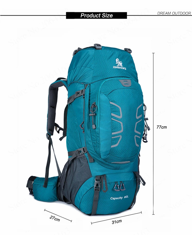 60L Waterproof Climbing Hiking Outdoor Backpack Women&Men Bag Camping Mountaineering Backpack Sport Bike Travel Bags