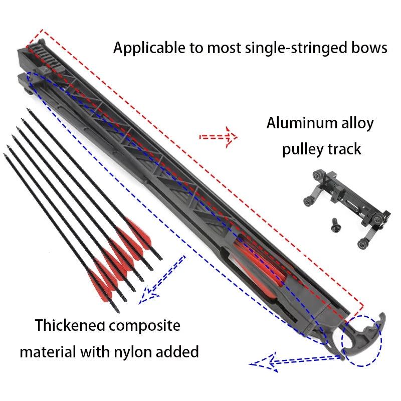 Catapult Continuous Arrow Launcher Set With Arrows for Outside Sport Shooting and Hunting
