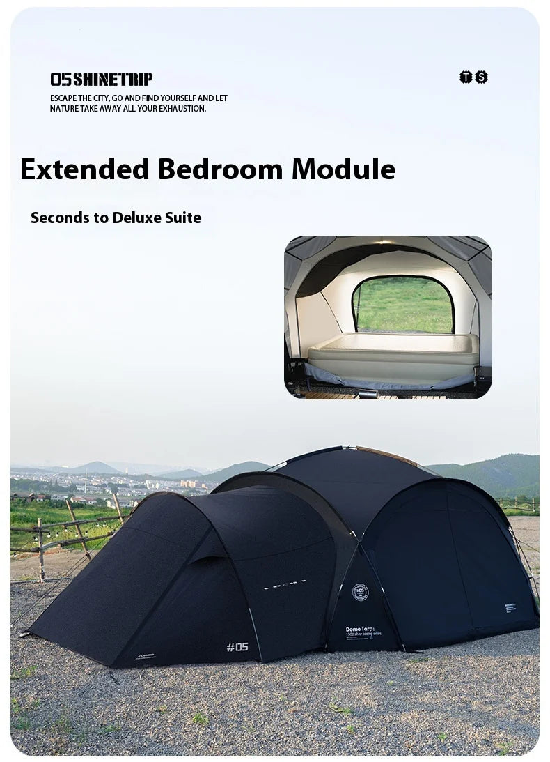 Mountain Fun Tent Outdoor Dome Canopy Oversized Awning Sun Protection Camping Equipment Camping Windproof Can Expand The Dome