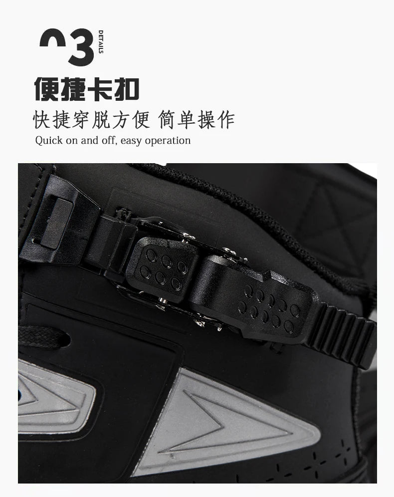 New Motorcycle Boots Men Breathable Motos Riding Boot TPU Protect Men's Motorcycle Shoes Anti Slip Motorbike Ankle Length Boots