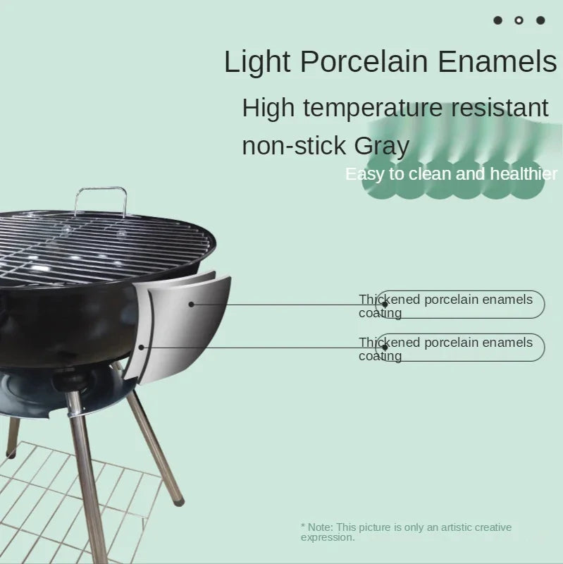 K-STAR New Portable Outdoor BBQ Grill Charcoal Firewood Popular Apple Shape Barbecue Grill 18 Inch Wholesale 2024 Dropshipping