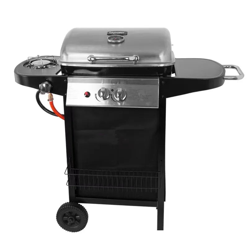 Outdoor gas BBQ grillhigh-end configuration and perfect appearance gas stove ,two burners + side burner