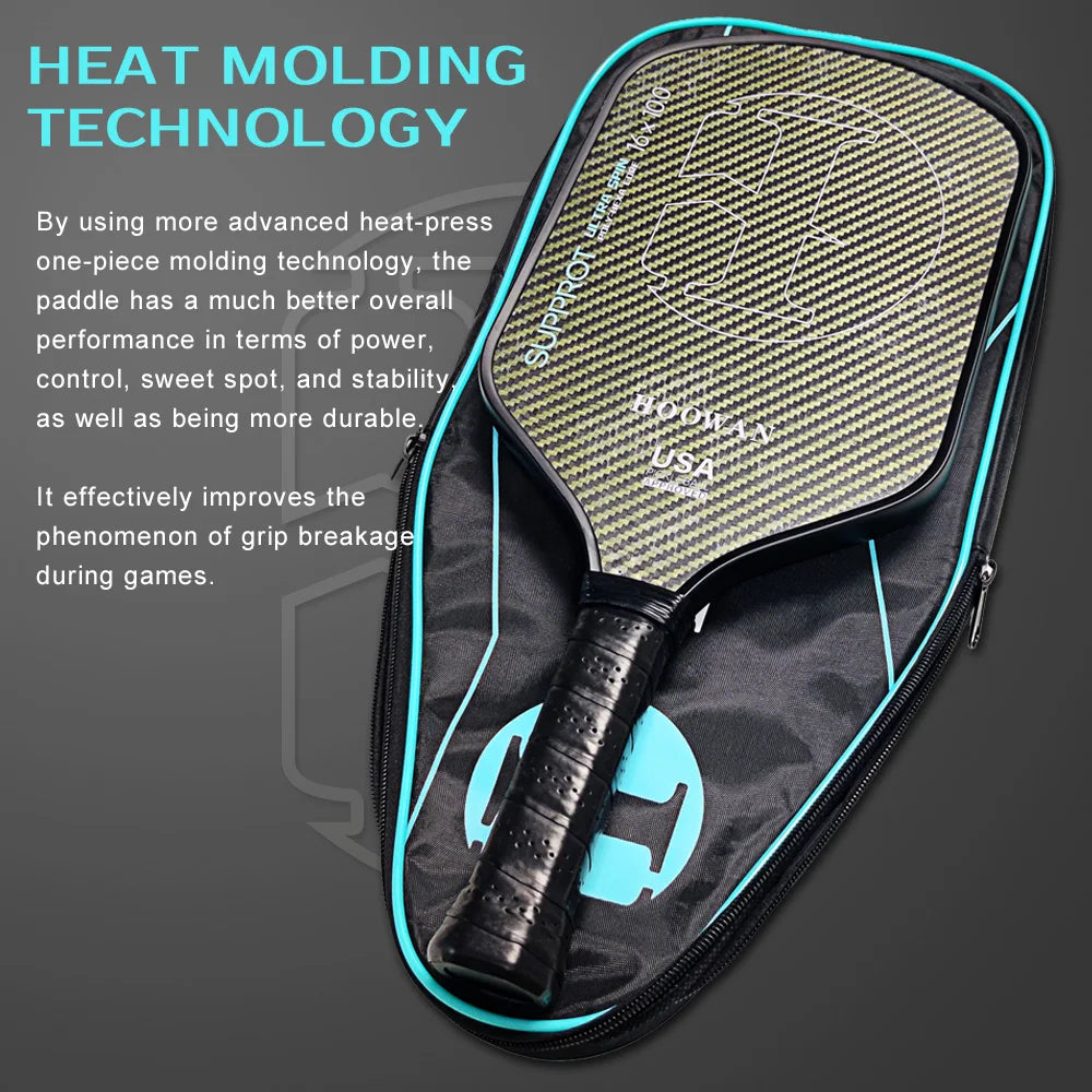 HOOWAN SUPPROT Pickleball Paddle T700 Carbon Kevlar Professional USA Pickleball Approved 16MM Pickle Ball Racket with Case