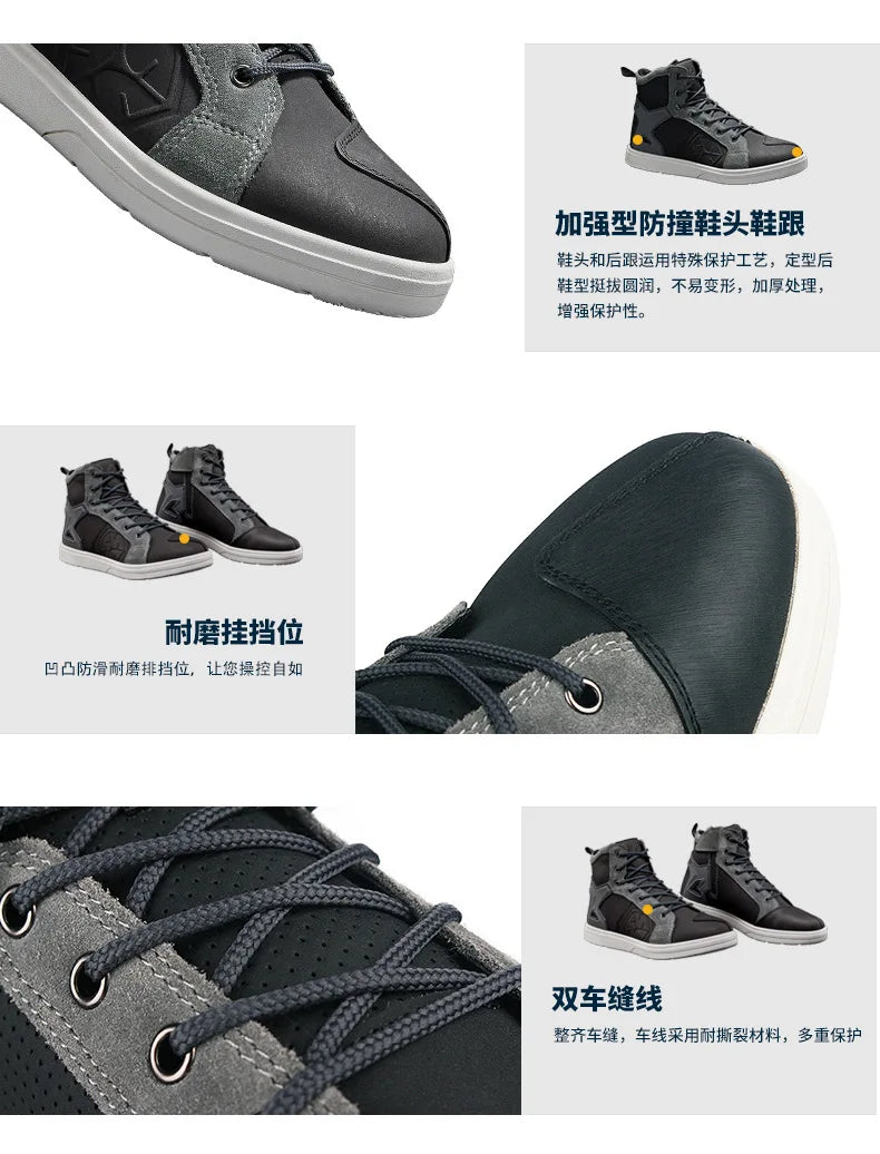 SCOYCO Motorcycle Boots Racing Shoes Men Windproof Motorcycle Travel Equipment Botas Moto Motocross Off-Road Racing Boots