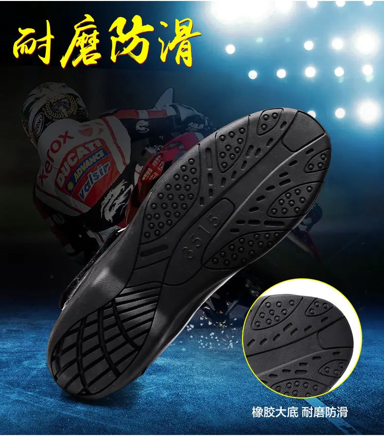 Long Motorcycle Riding Boots Waterproof Cowhide Shoes Motorcycle Leather Shoes Professional Boots Racing Bottes Motocross Boots