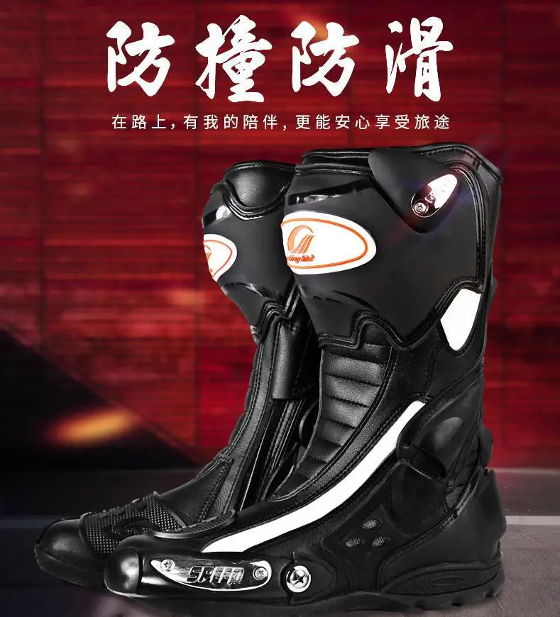 Riding Tribe Motorcycle Riding Shoes Summer Off-road Road Racing Long Boots Knight Anti-drop Motorcycle Shoes Men racing shoes