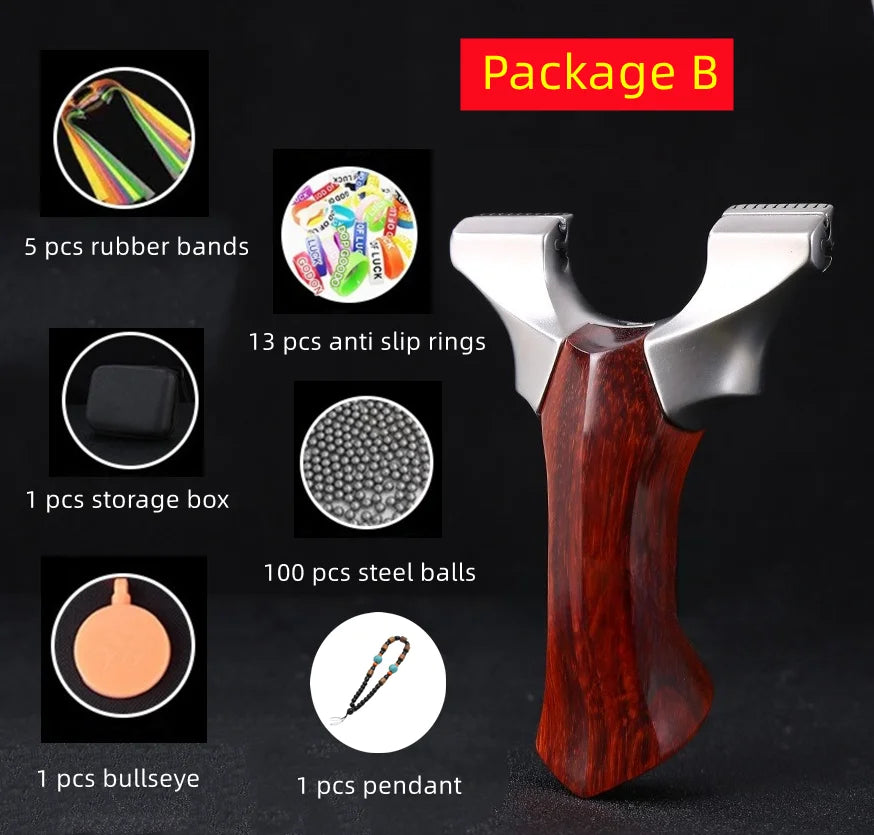 Professional Hunting Slingshot Powerful 630ultra Hard Stainless Steel Catapult with Flat Rubber Band Outdoor Shooting Sling Shot