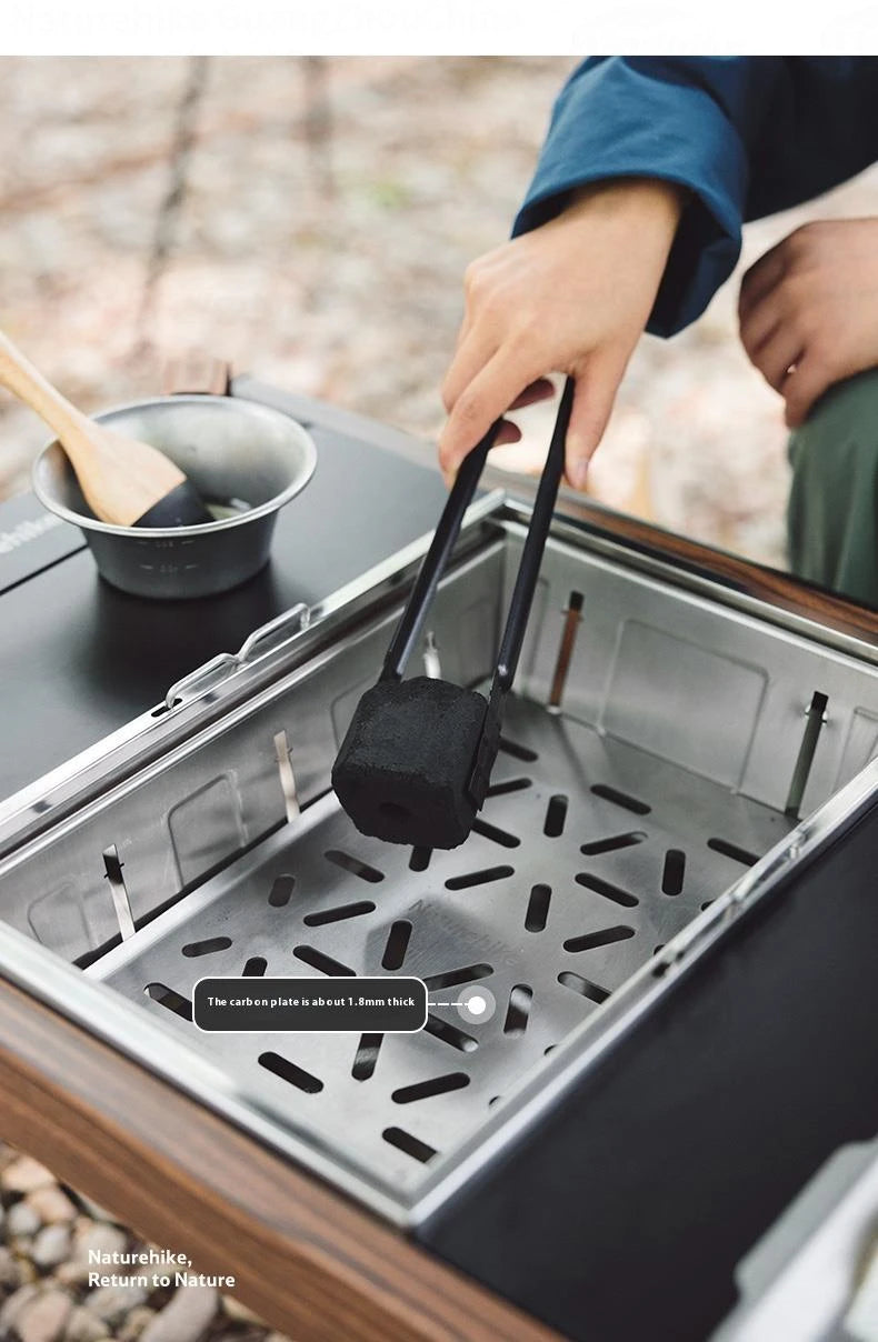 Naturehike Folding Grill Barbecue Stove Firewood Camping Picnic Cookware Accessories Portable Stainless Steel IGT Table Heater