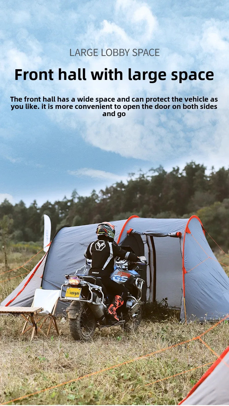 YOUSKY Motorcycle Touring Tent Waterproof Windproof 1-2 Person Camping Tent for Outdoor Riding and Road Trip