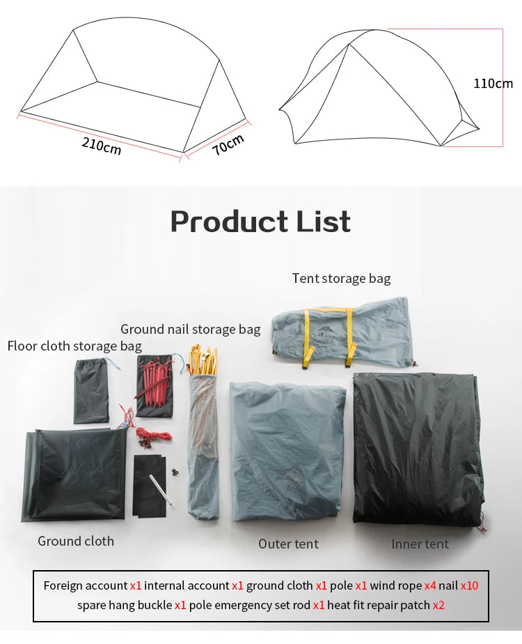 3F UL Gear Floating Cloud 1 Ultralight 3 4 Season Outdoor Camping Tent Waterproof Windproof Hiking Double Layer Tents