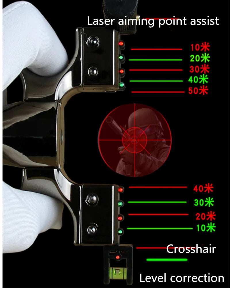 New Upgrade Slingshot Thickened Flat Rubber Band Outdoor Sports Quick Press Laser Infrared Hunting Launcher New Catapult Tools