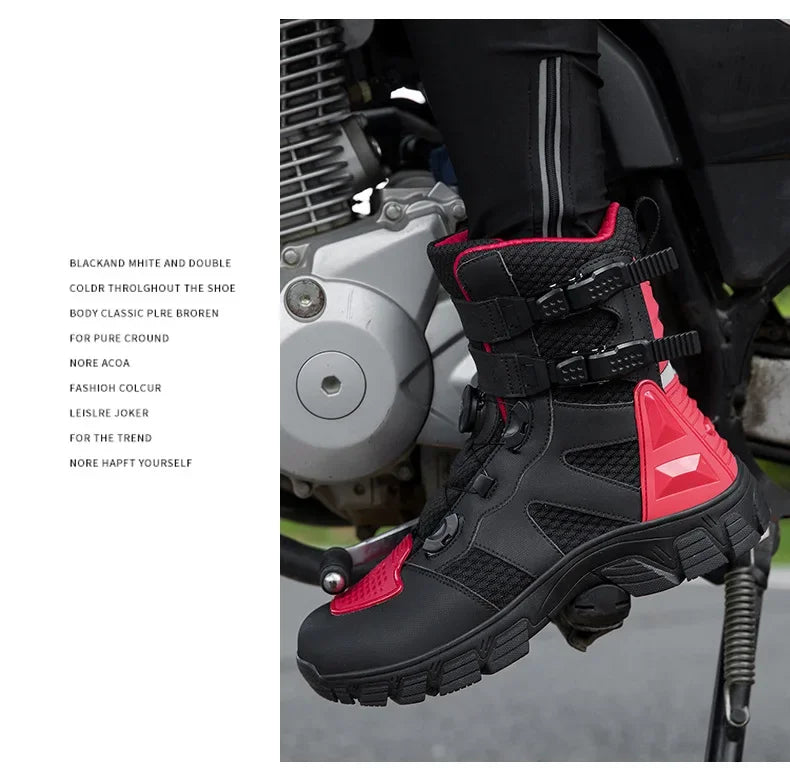Summer Breathable Anti-fall Durable Off-road Motorcycle Riding Boots Knight Shoes Dirtbiker Cycling Anti-fall Botas