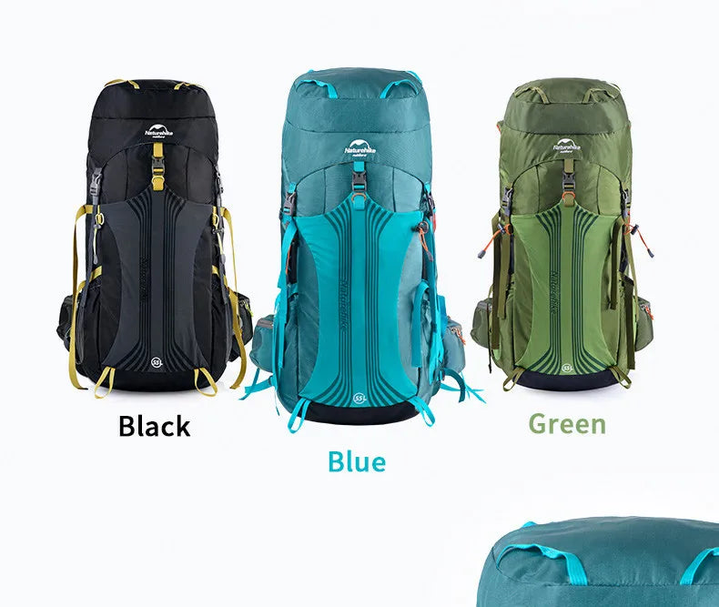 Naturehike Outdoor Hiking Bag Professional Large Capcity Backpack Suspension System Camp Climbing Backpack With Waterproof Cover
