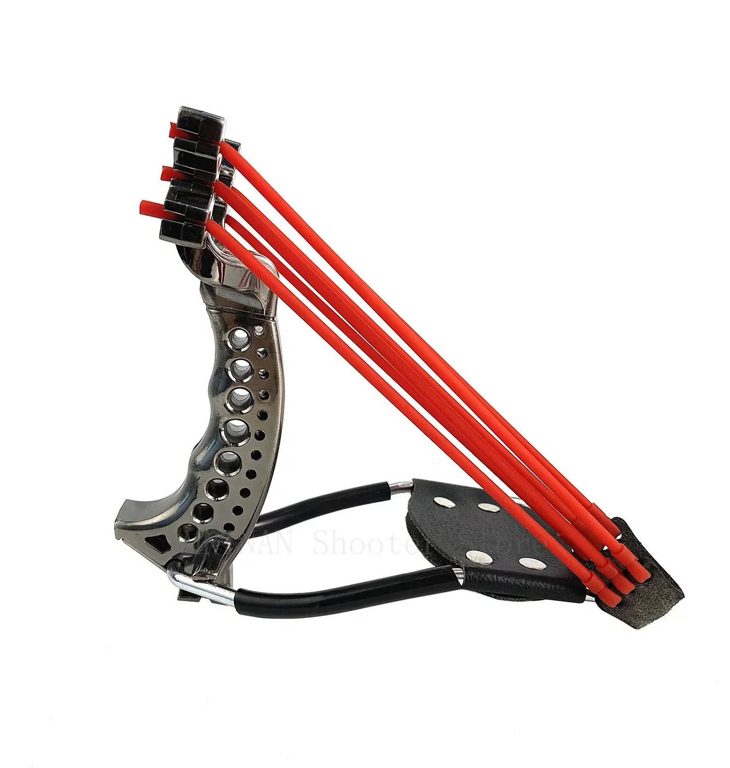 Outdoor Hunting Shooting Slingshot with Rubber Bands Can Shoot Fish Slingshot with Wrist Support Catapult Tools