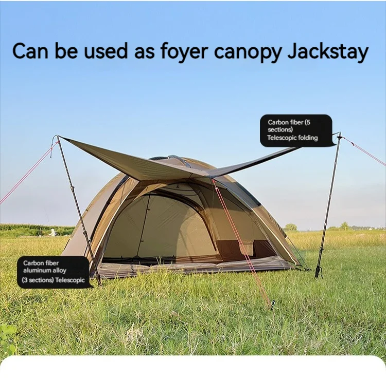 ASTA GEAR Carbon Fiber Climbing Alpenstock Ultra Light Aluminum Alloy  ul Tent Ceiling Support Rod Carbon Hiking  Climbing Stick