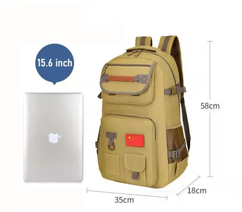 60L Outdoor Hiking Sports Backpack Large Capacity Camping Travel Climbing Bag Camo Military Tactical Rucksack Student Work Pack