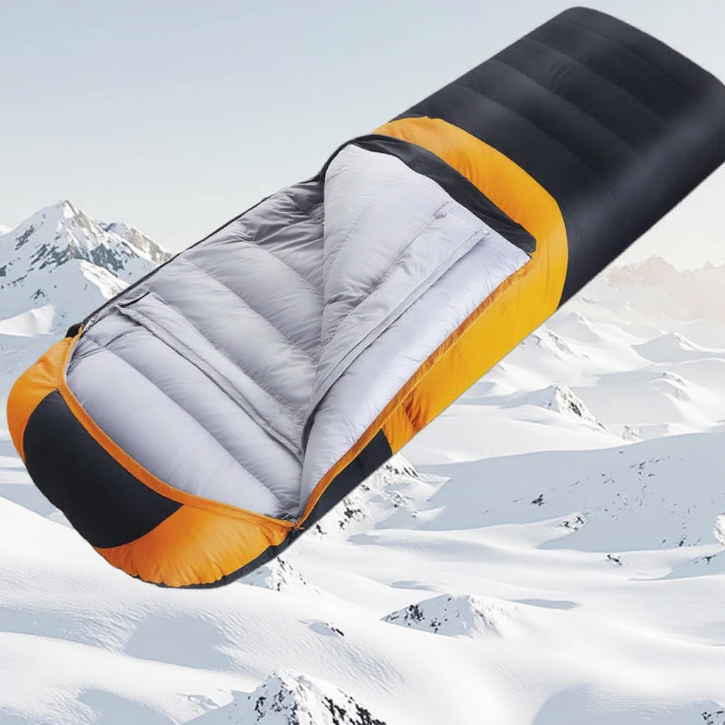 Wholesale Unisex Waterproof Nylon Sleeping Bag Envelope Style Duck Filling for Winter Keep Warm Adults Use Outdoor Camping Hike