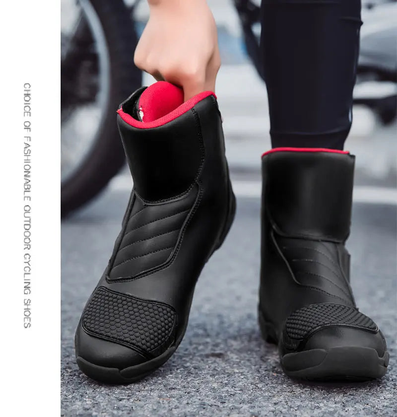 New Motorcycle Boots Men Waterproof Motocross Riding Boot Men's Motorbike Shoes Breathable Anti-slip Motos Protective Boots