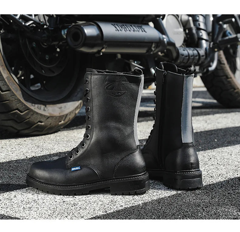 Motorcycle Riding Boots High Top Motorcycle Boots Breathable Anti Fall Knight Equipment Road Racing Boots Motocross Shoes 35-46