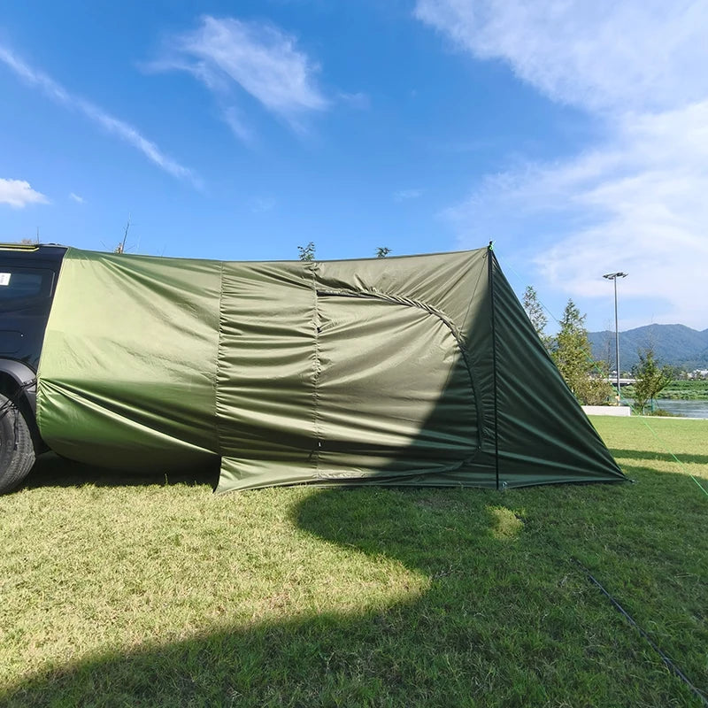 SUV Car Tent with Big Awning, Rear Tent, Camping, Multi-Use Tarp, Roomy Family Camping Tent with Floor, Car Side Tent