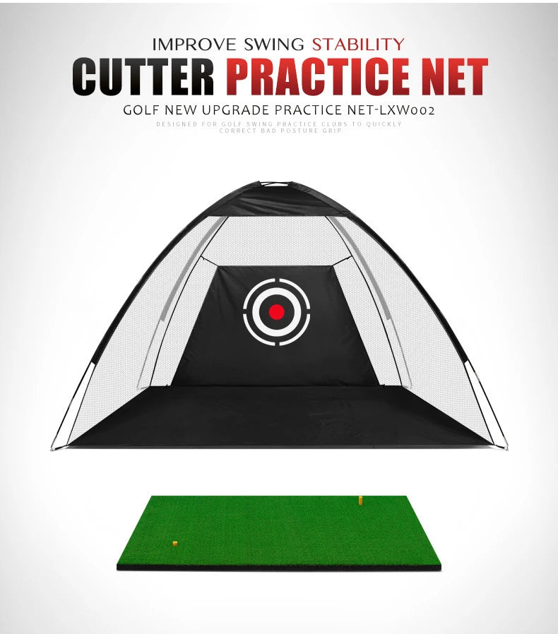 PGM Brand Golf Hitting Cage Indoor 2M 3M Golf Practice Net Tent Garden Grassland Golf Training Equipment Mesh Mat Outdoor Swing