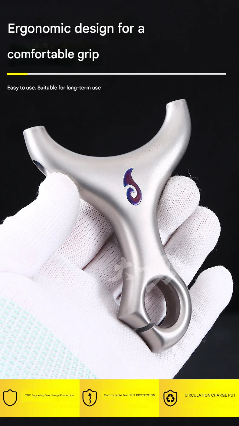 High Quality Titanium Alloy Slingshot Outdoor Hunting Top Card Catapult Tactical Game Professional Slingshot Hunting Accessories