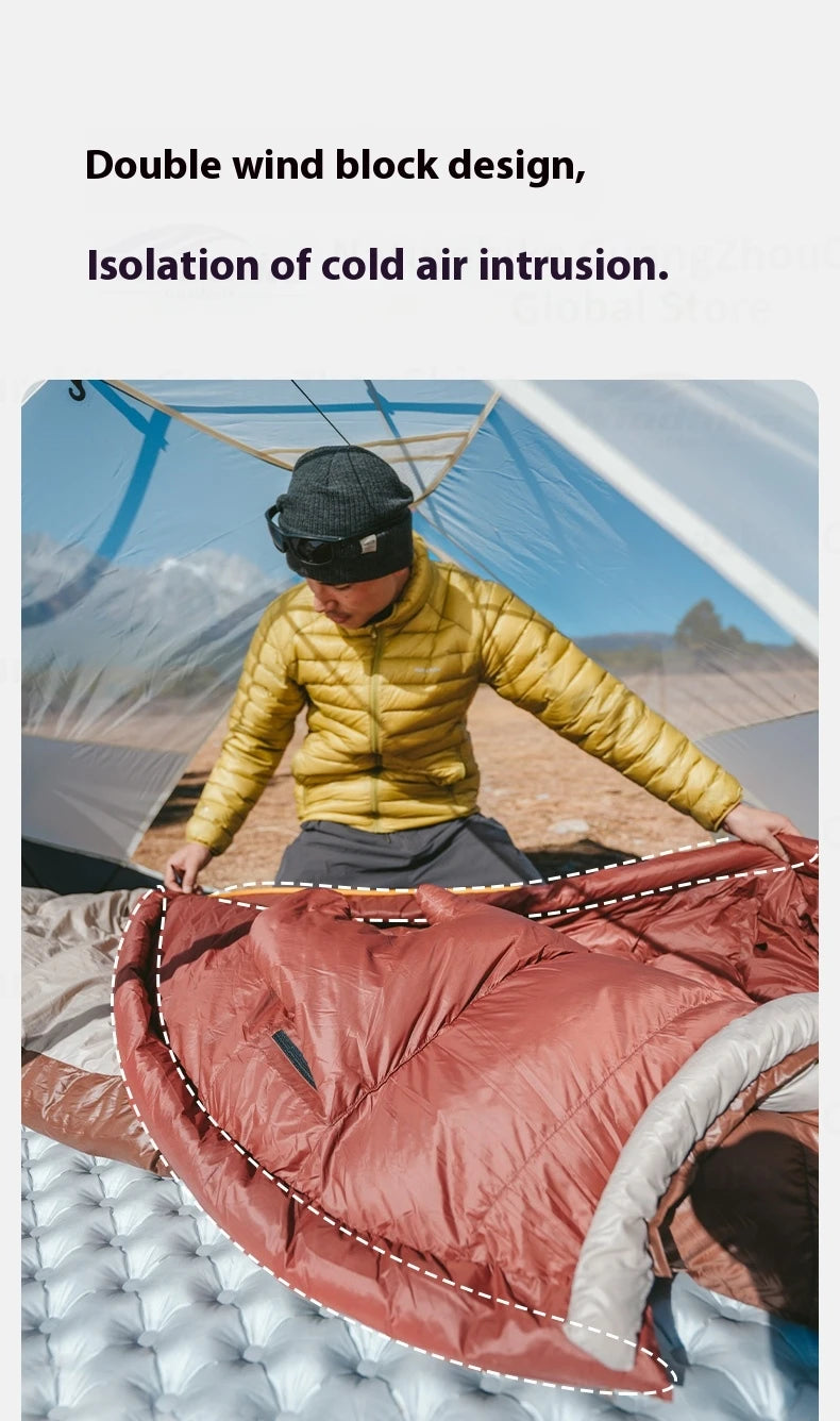 Naturehike Snowbird Mummy Sleeping Bag 650FP Duck Down -20°C Winter Outdoor Camping Warm Ultralight Thickened Adult Sleeping Bag
