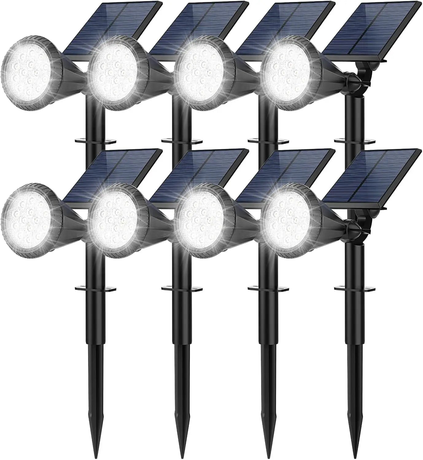 9 LED Solar Lamps Spotlights Outdoor Garden Backyard Waterproof Brightness Adjustable Spot Lights Driveway Lawn Decor Lighting