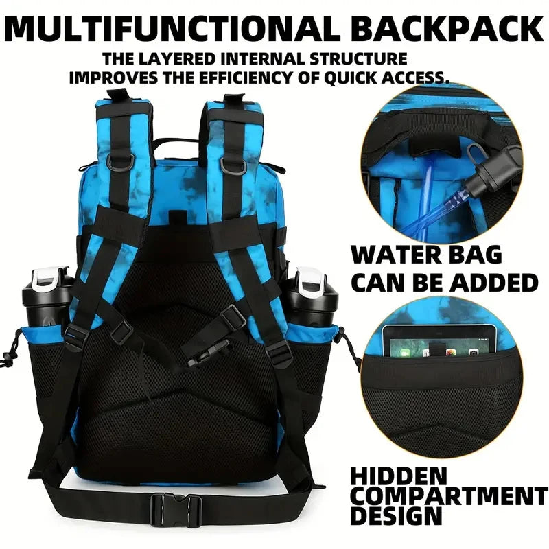 20L 45L Tactical 3P Backpack Bag 3 Days Assault Outdoor Backpack Waterproof Climbing Rucksack Camping Hiking Bag Hunting Mochila