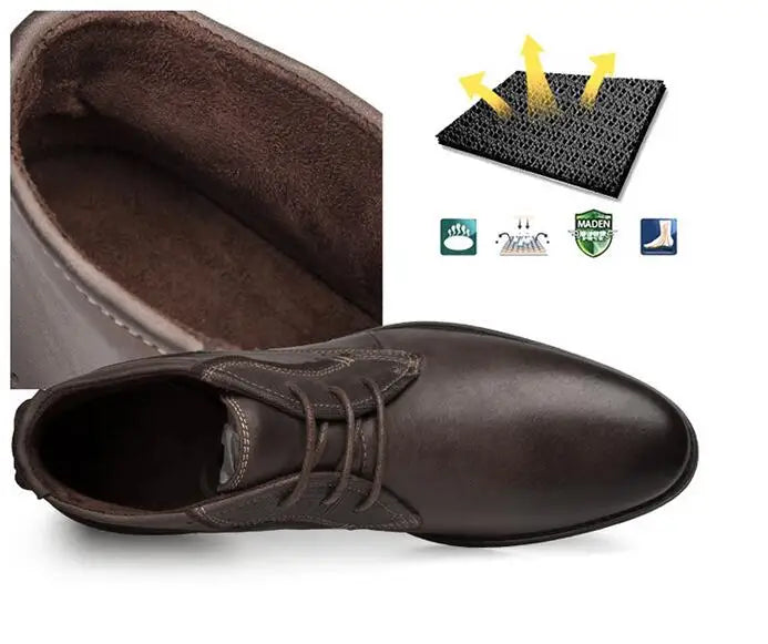 2023 Spring Autumn Ankle Boots Fashion Male Cow Genuine Leather Shoes Lace Up Leisure Leather Boots Motorcycle Shoes Boys A050