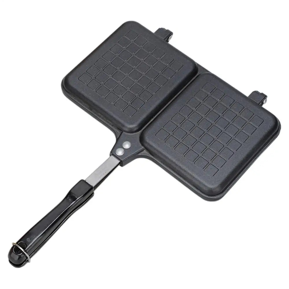 Toasted Sandwich Maker Double Panel Stove Hot Sandwich Maker With Handle Bread Toaster Non-Stick Frying Pan Stove Grill Pan