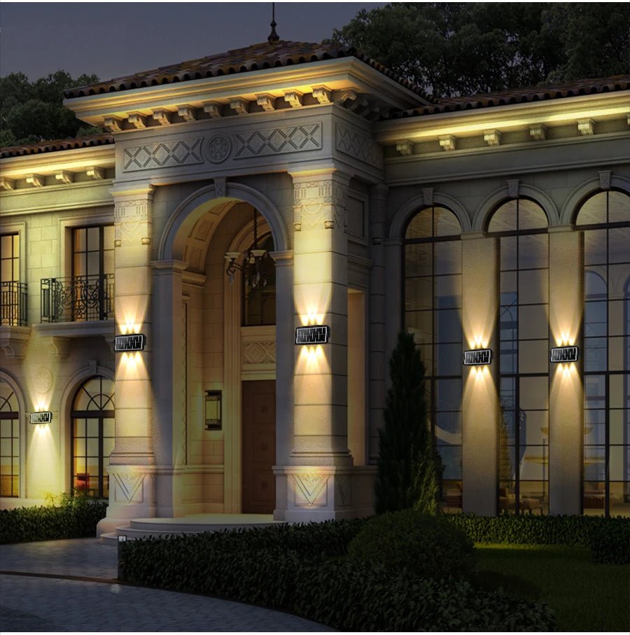 Solar Wall Washing Lamp 4/6/8 LED Waterproof Outdoor LED Wall Light Courtyard Lamp Decorative Balcony Garden Atmosphere Lights