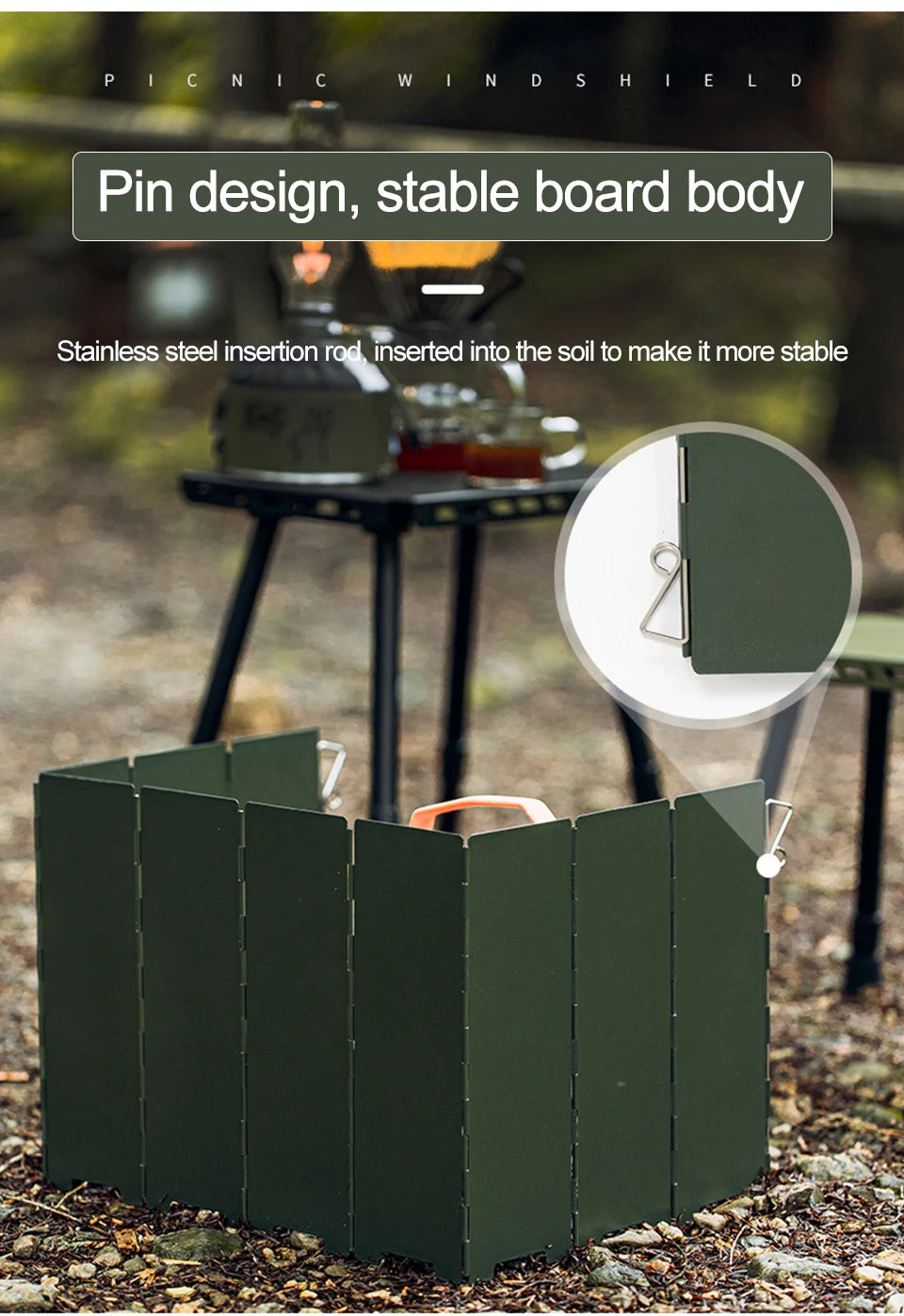 10 Plates Foldable Gas Stove Windshield Outdoor Camping Picnic Cooking Burner Windproof Screen Camping Outdoor Stove Wind Shield